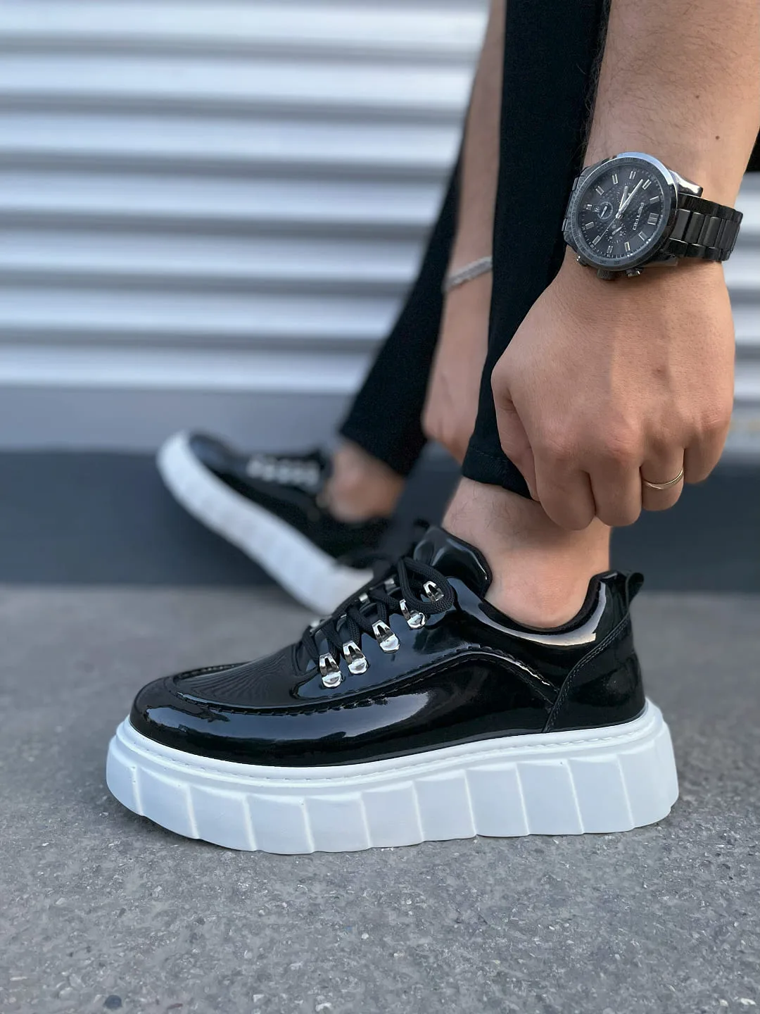 Joy Man JY010 Cloud Rugan Erkek Günlük Sneaker Ayakkabı Siyah