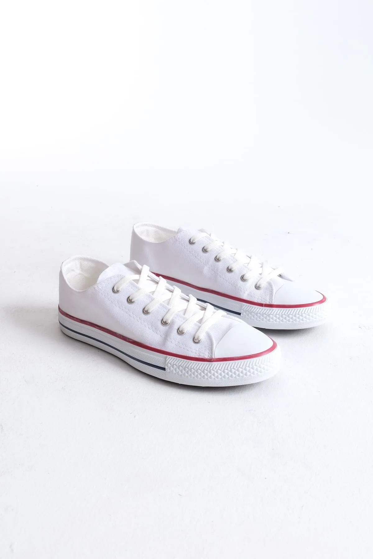 Joy Man JY0422 Luke Bağcıklı Keten Erkek Günlük Sneaker Ayakkabı Beyaz