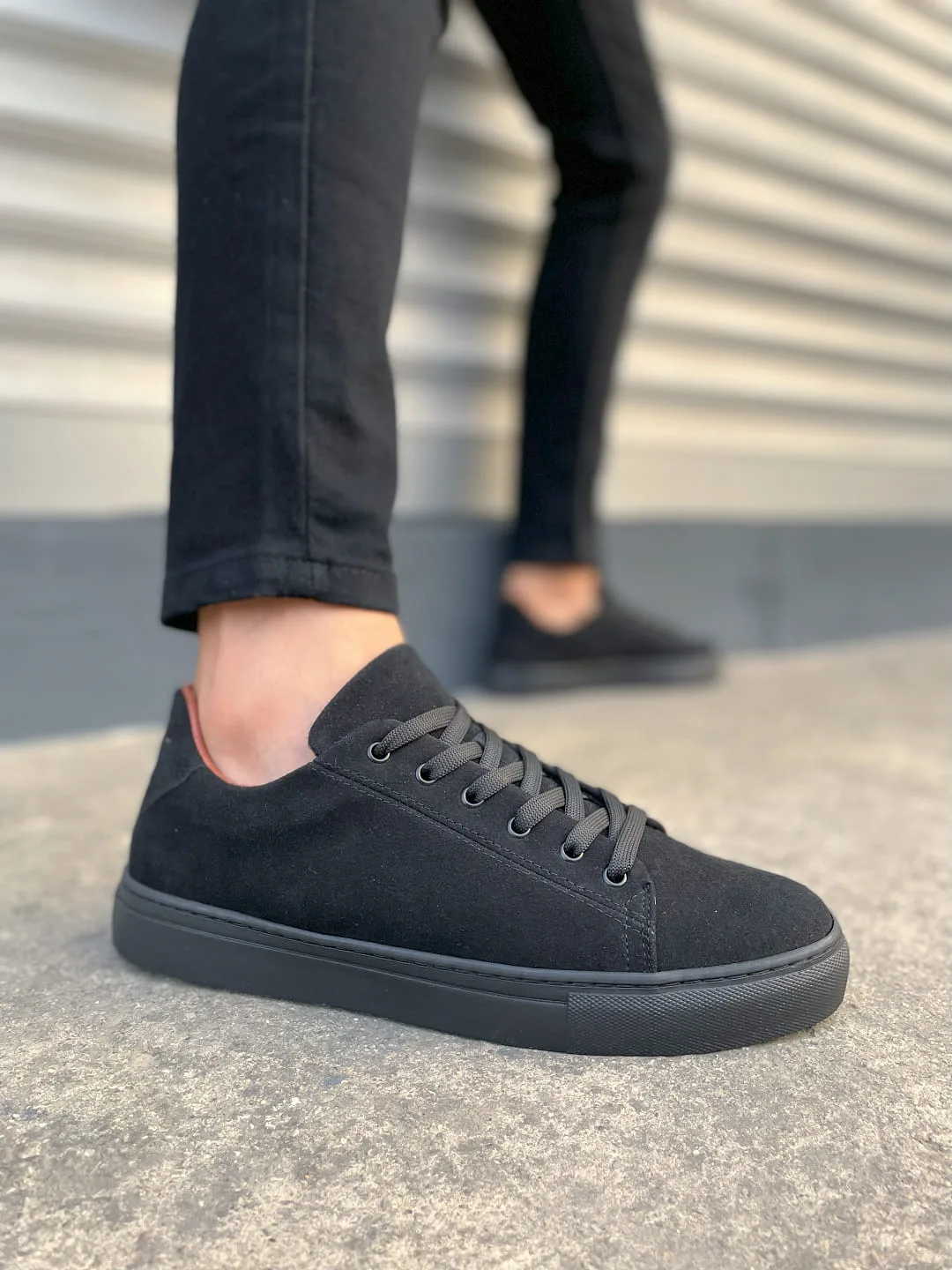 Joy Man JY122 Mode Bağcıklı Süet Erkek Günlük Sneaker Ayakkabı Siyah