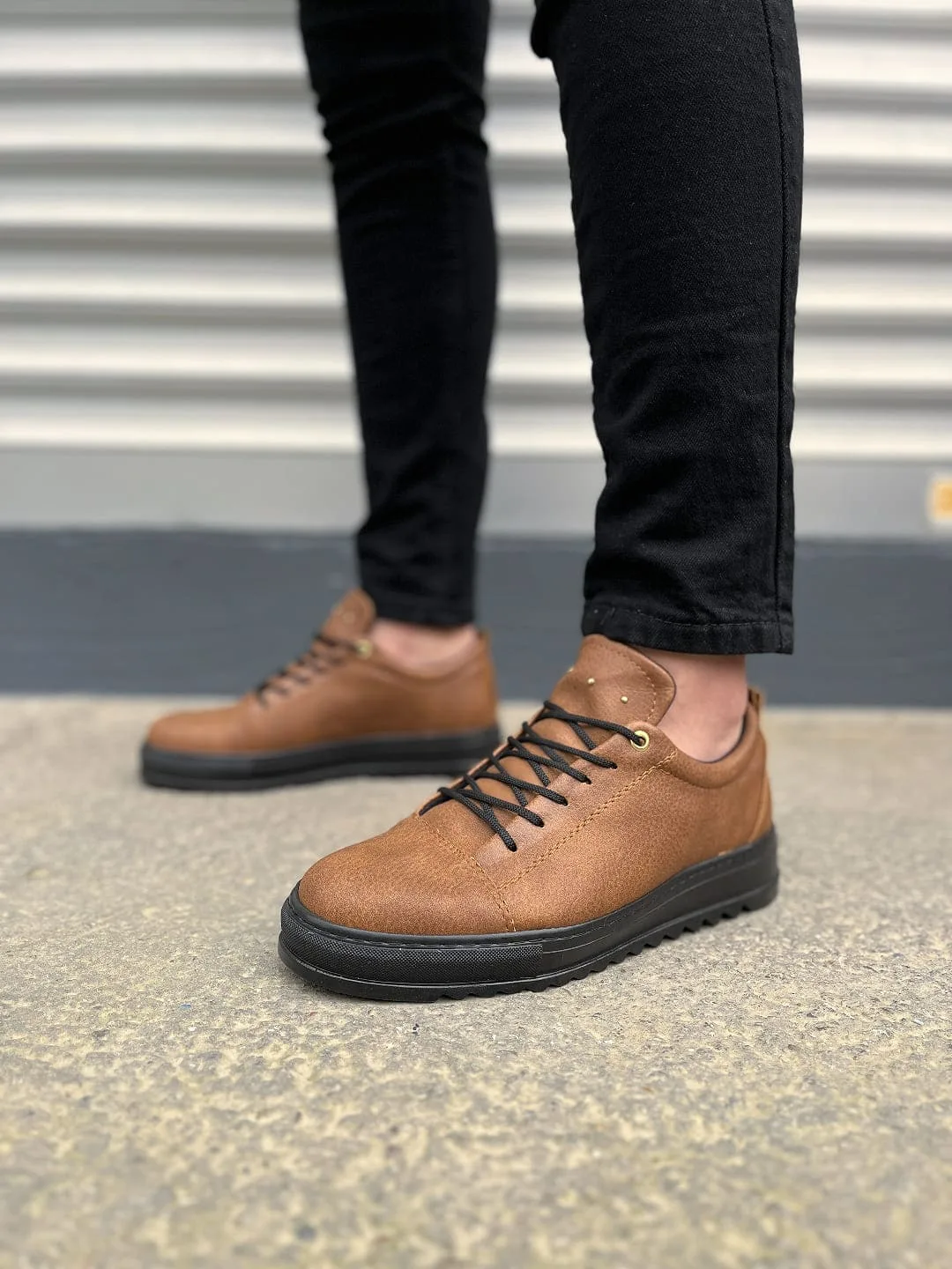 Joy Man JY152 Cool Bağcıklı Cilt Erkek Günlük Spor Klasik Ayakkabı Taba