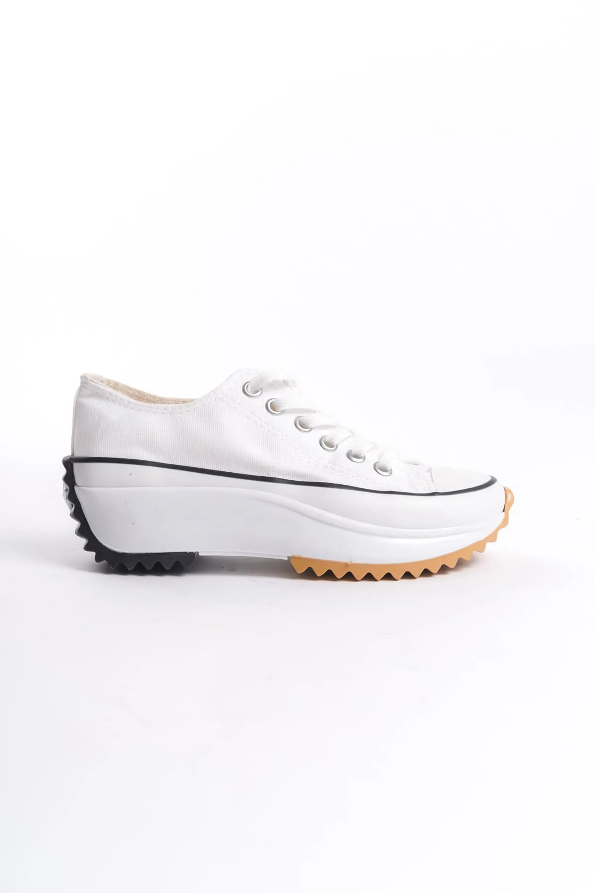 PARIS Beyaz Bağcıklı Ortopedik Taban Kadın Sneaker