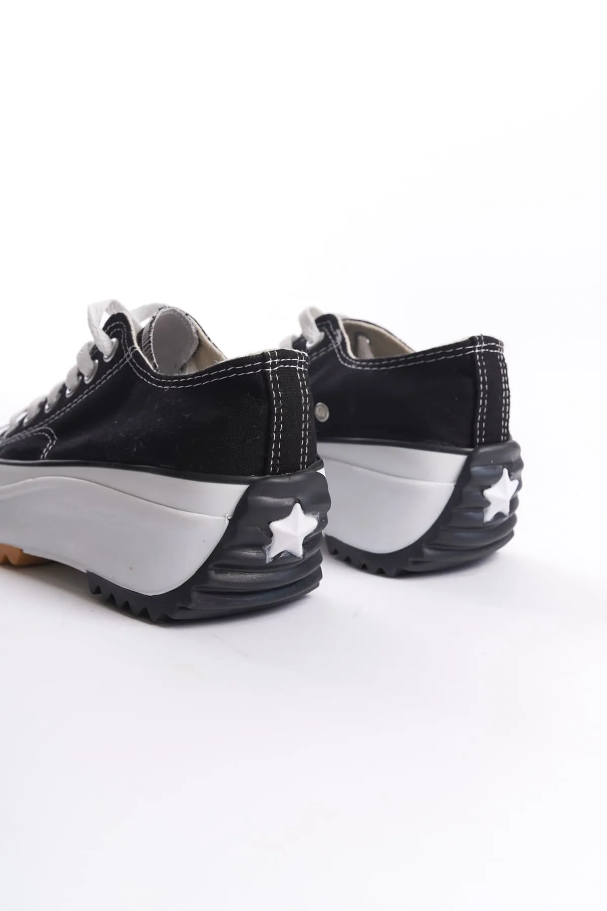PARIS Siyah Bağcıklı Ortopedik Taban Kadın Sneaker