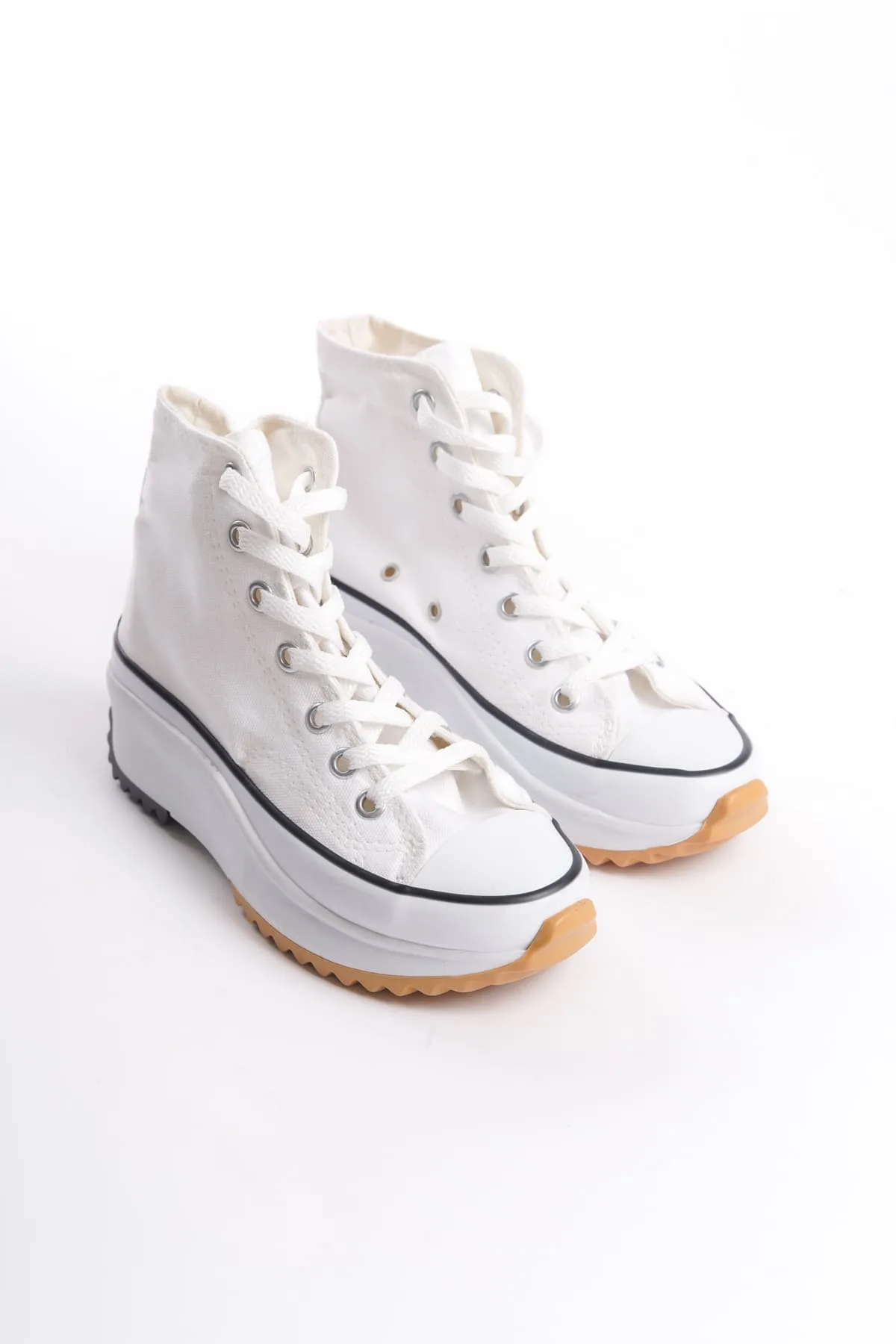 ROMA Bağcıklı Ortopedik Taban Kadın Sneaker - Beyaz