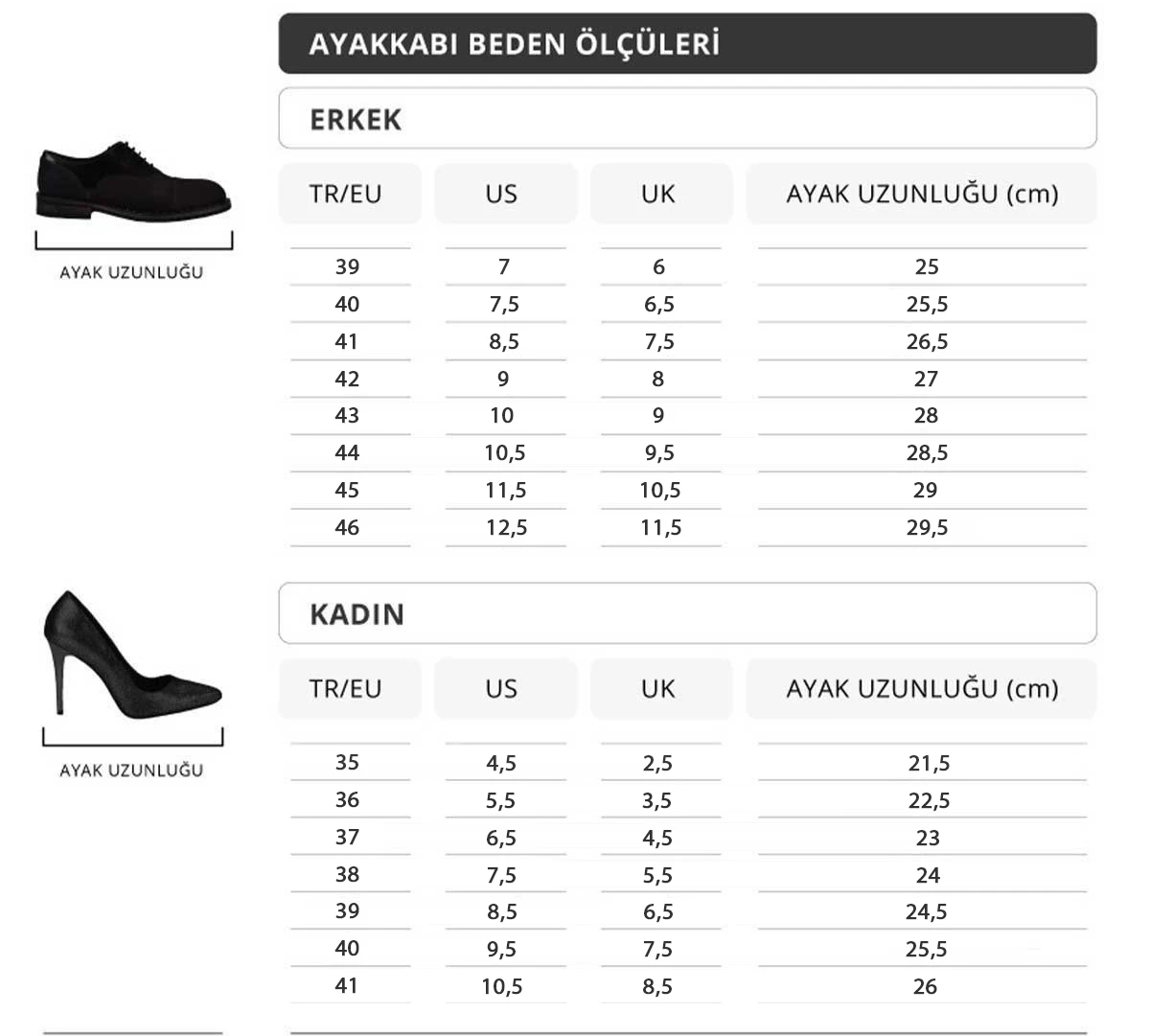 Beden Tablosu